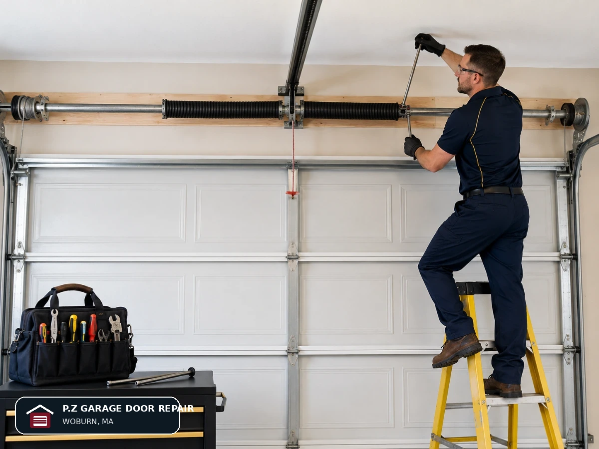 Garage door spring replacement in Woburn MA